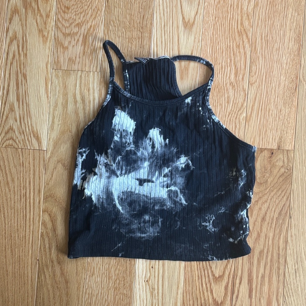 SHEIN Black and White Tie-Dye Camisole